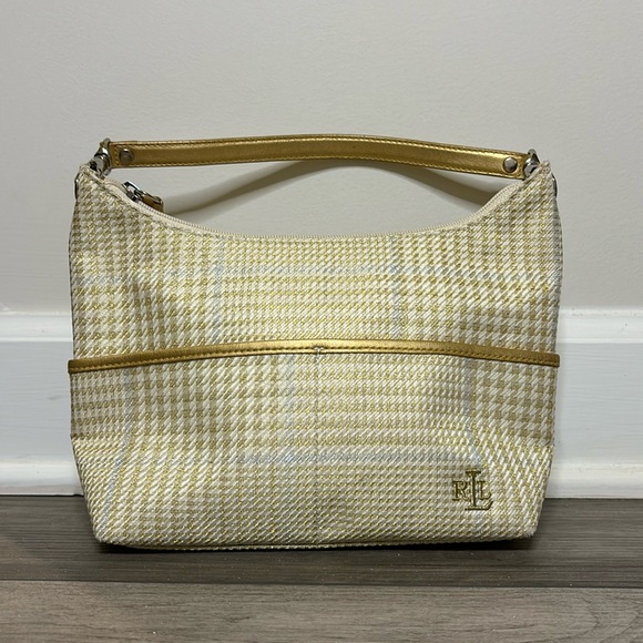 Ralph Lauren Woman Gold shoulder Bag gold and silver with gold strap - Picture 1 of 11